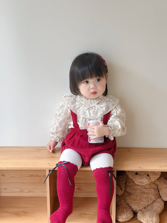 Conjunto Bebé Niña con Blusa Estampada y Body con Tirantes