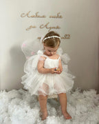 Vestido de Tul con Lazos en los Hombros