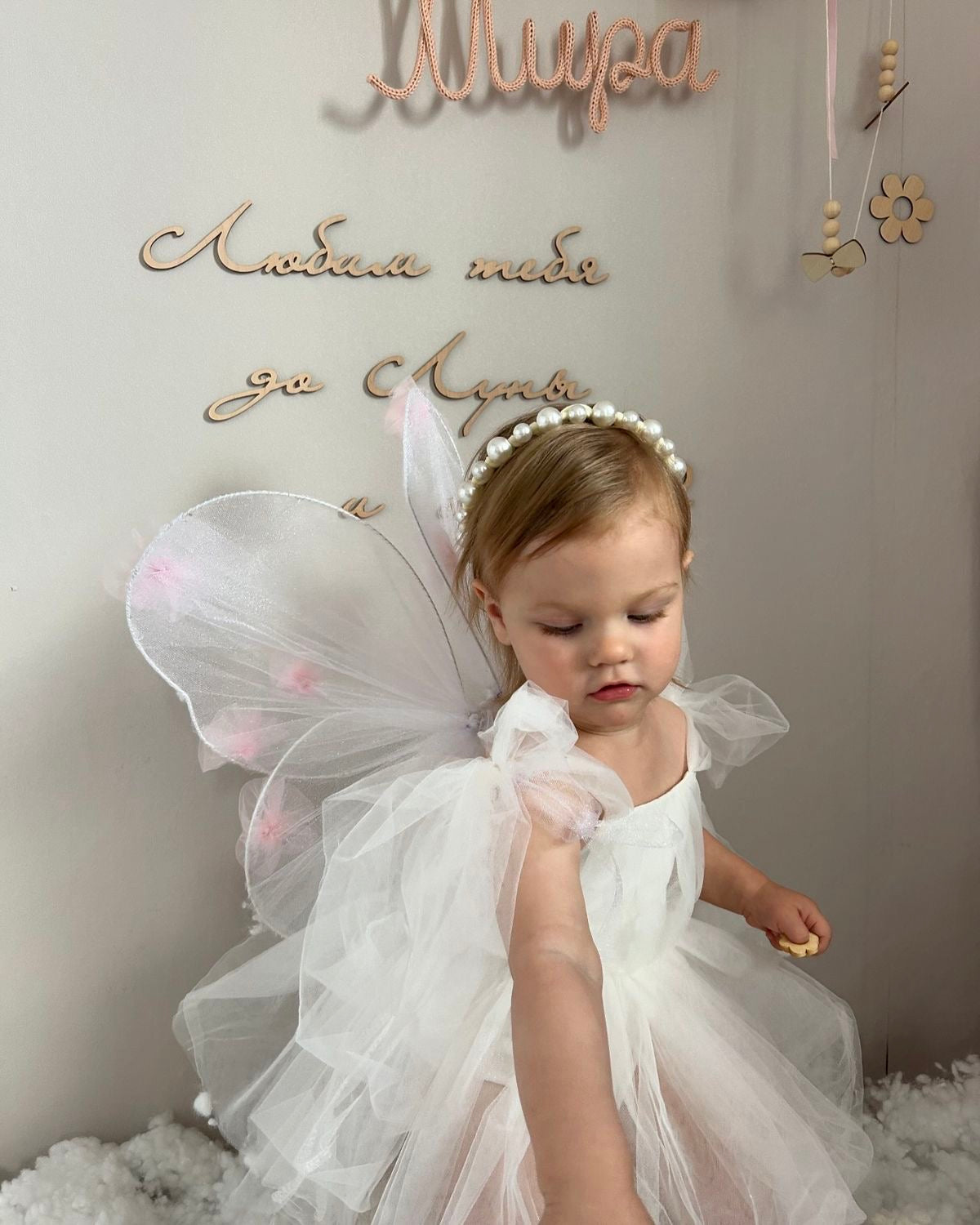 Vestido de Tul con Lazos en los Hombros