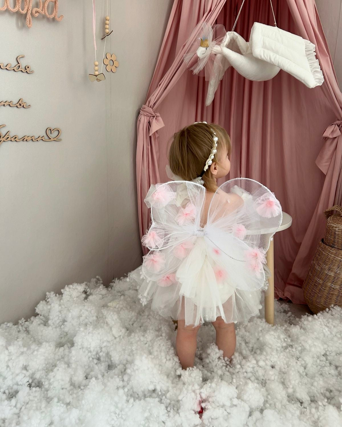 Vestido de Tul con Lazos en los Hombros