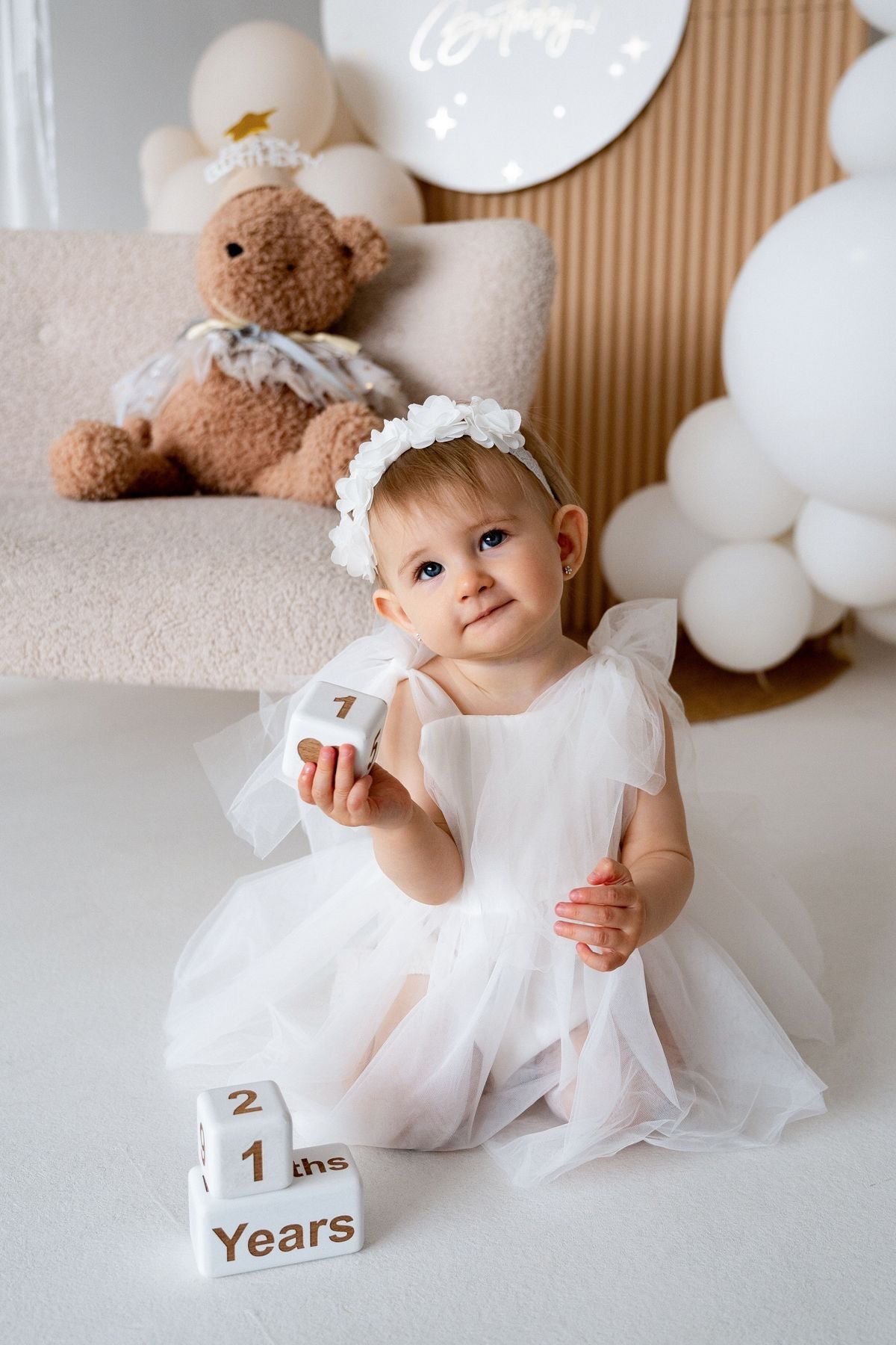 Vestido de Tul con Lazos en los Hombros