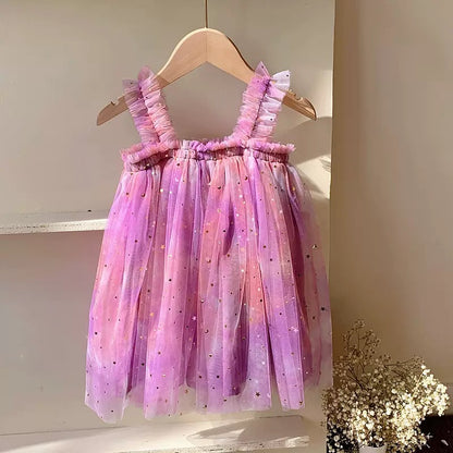 Vestido de tul con diseño de estrellas