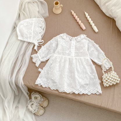 Vestido de encaje - con gorro