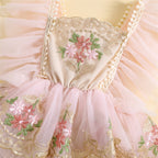 Enterizo de Tul Bordado con Volantes y Vincha – Modelo Royal Bloom