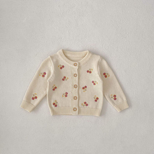 Suéter de Punto con Cerezas Bordadas – Modelo Cherry Knit