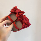 Zapatos de Satén con Lazo Rojo 🎀 – Colección Navidad
