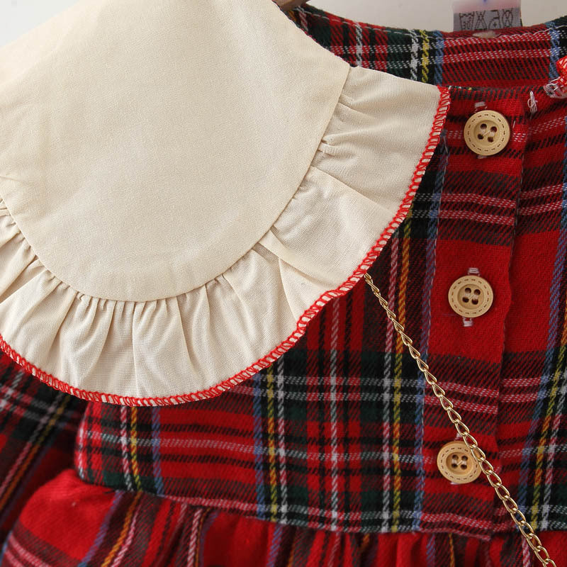 Vestido  con Cuello Beige – Colección Clásicos de Invierno 🎀