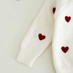 Conjunto Sweater Corazones con Falda Tul – Rojo Amor