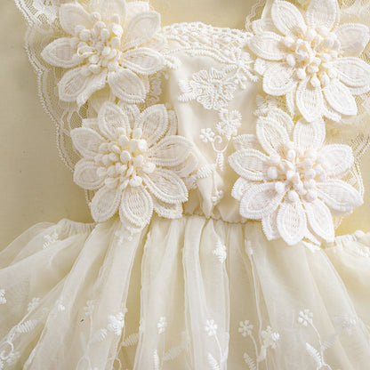 Conjunto para Bebé – Vestido flores de Encaje