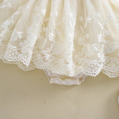 Conjunto para Bebé – Vestido flores de Encaje