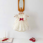 Romper Vestido Ivory Encaje Floral – Lazo Rojo