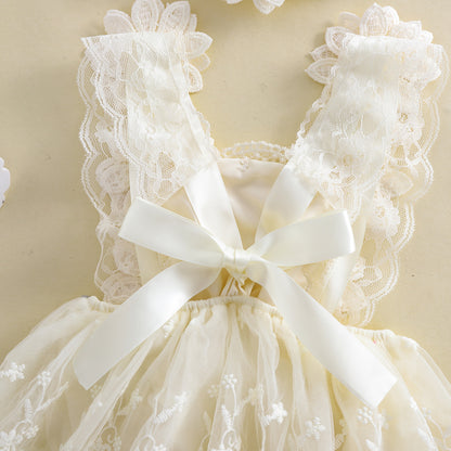 Conjunto para Bebé – Vestido flores de Encaje