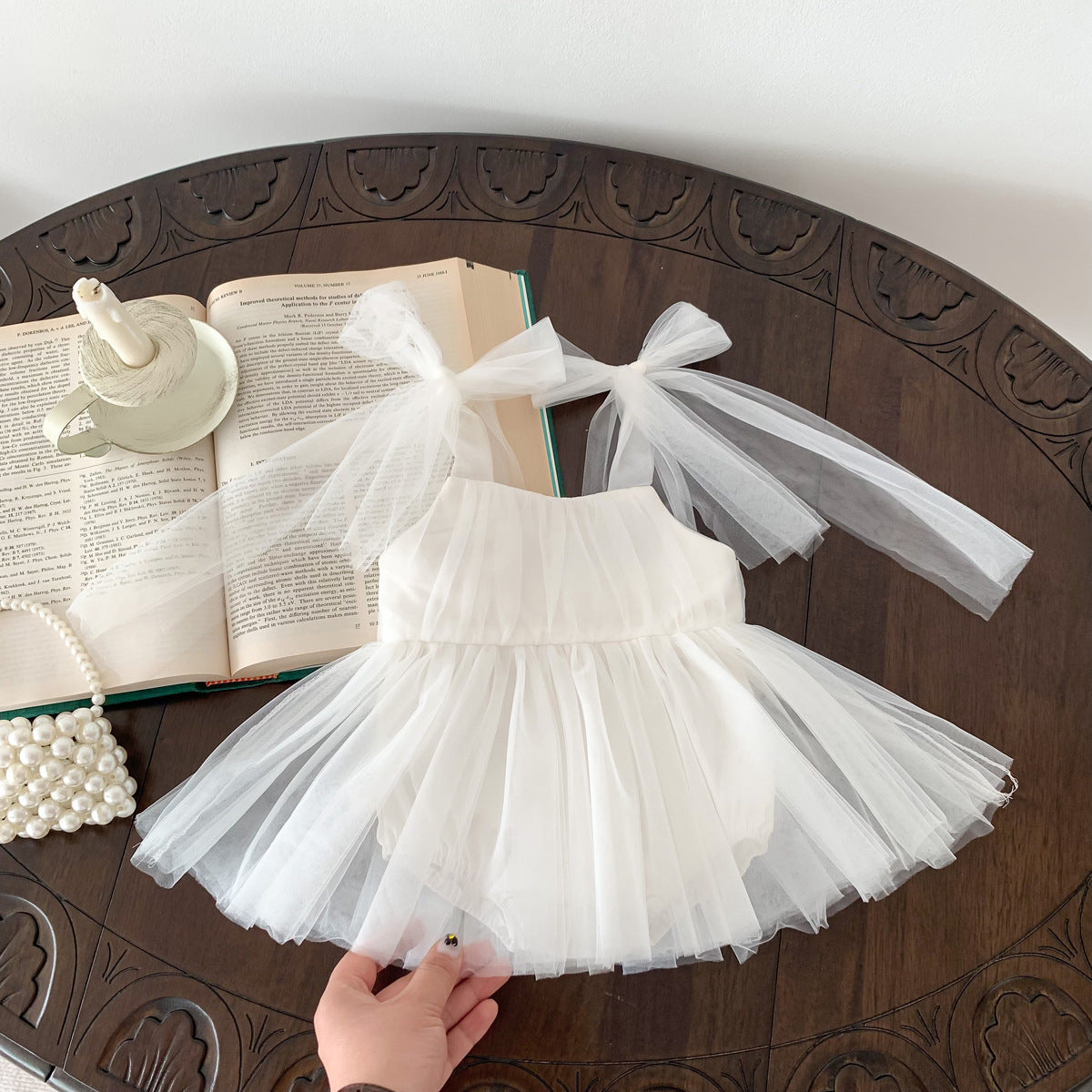 Vestido de Tul Blanco con Lazos – Modelo Cloud Fairy