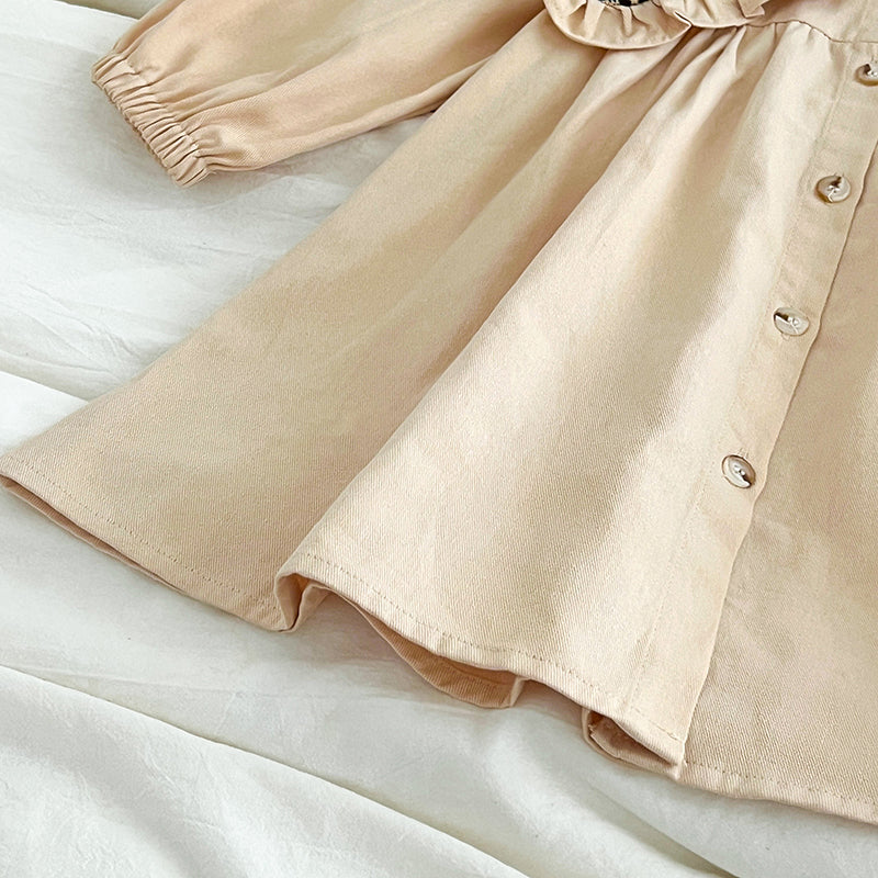 Abrigo Beige con Cuello Vintage de Flores
