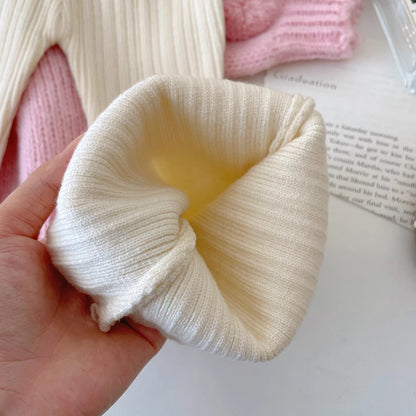 Conjunto Pompones Rosados – Suéter Tejido + Pantalón Acampanado