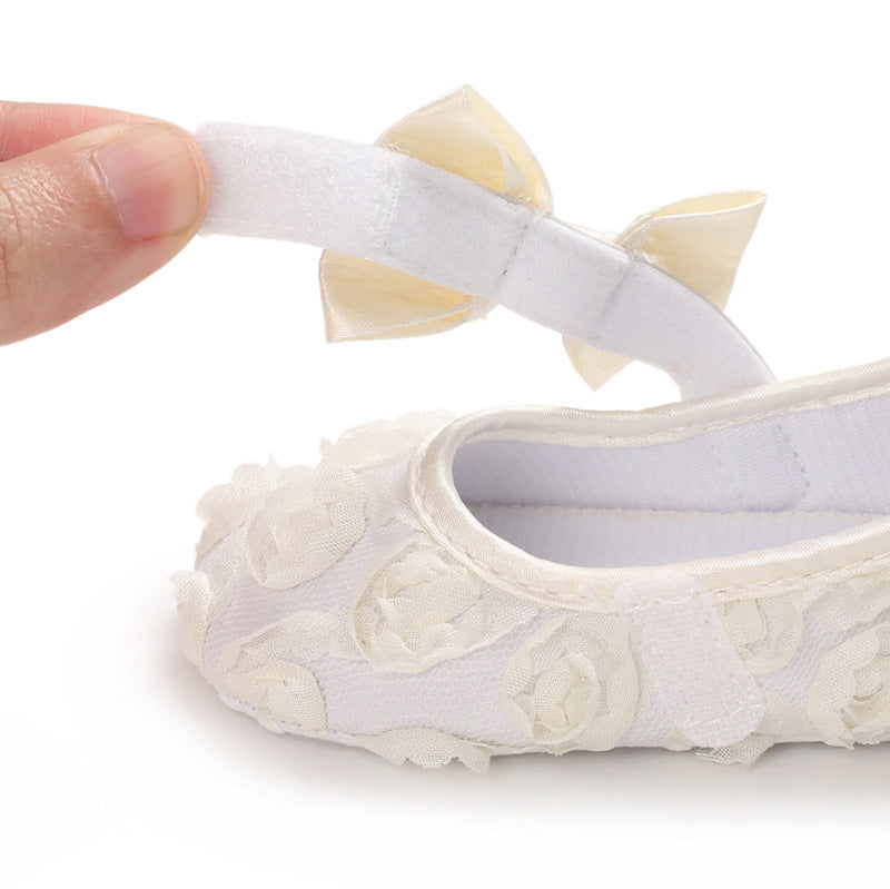 Zapatos para Bebé – Rosa de Encaje