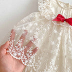 Romper Vestido Ivory Encaje Floral – Lazo Rojo