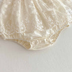 Romper Vestido Ivory Encaje Floral – Lazo Rojo