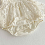 Romper Vestido Ivory Encaje Floral – Volantes