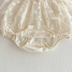 Romper Vestido Ivory Encaje Floral – Lazo Rojo