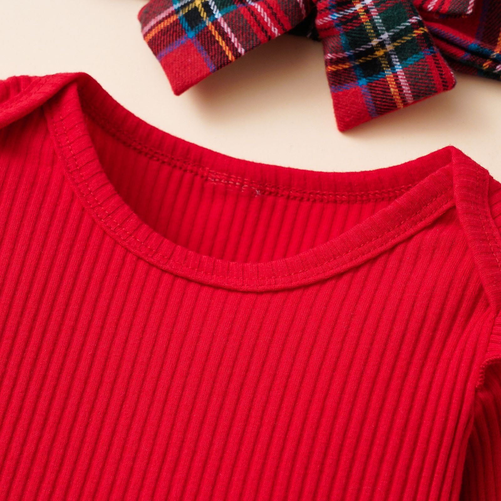 Conjunto Rojo para Bebé Niña – Body, Falda y Vincha