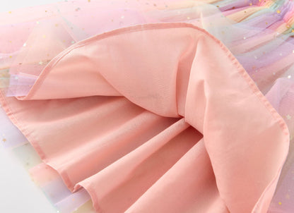 Vestido Arcoíris con Alas de Mariposa para Bebé Niña