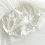 Vestido de Tul con Lazos en los Hombros