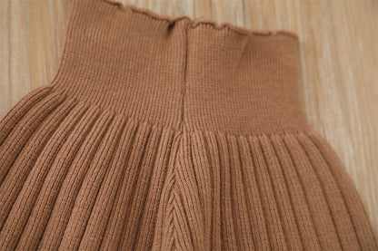 Conjunto Tejido Floral de 2 Piezas – Suéter + Pantalón