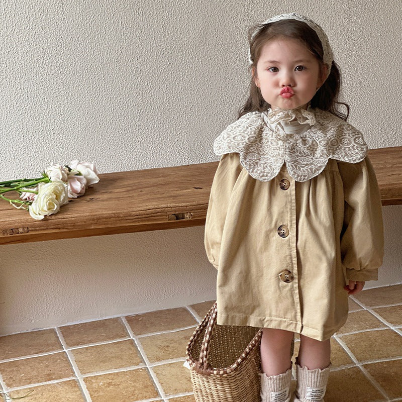 Abrigo con Cuello de Encaje Vintage Imagen principal del producto