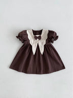 Vestido para Niña Vintage – Peter Pan Chocolate | Vestido | Ropa de bebé y niña | El Closet de Emma