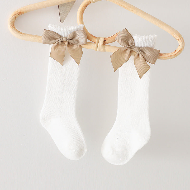 Calcetines Altos con Lazo para Bebé – Modelo Soft Bow