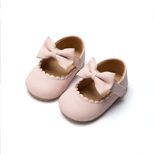 Zapatos para Bebé – Rosado Clásico con Lazo