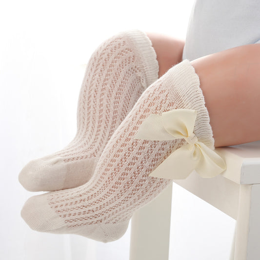 Medias Caladas con Lazo para Bebé – Modelo Classic Lace Bow