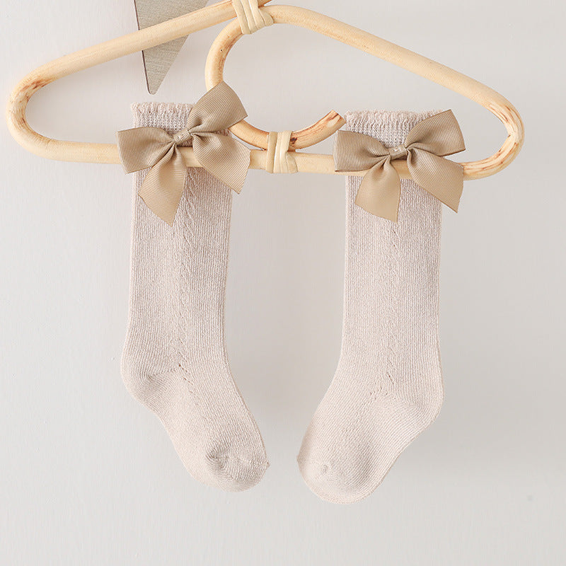 Calcetines Altos con Lazo para Bebé – Modelo Soft Bow
