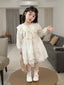 Vestido de Manga Larga en Encaje Floral Marfil para Niña | Vestido | Ropa de bebé y niña | El Closet de Emma