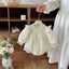 Vestido de Manga Larga en Encaje Bordado Marfil para Bebé Niña | Vestido de Encaje | Ropa de bebé y niña | El Closet de Emma