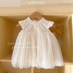 Vestido de Bautizo para Bebé Niña en Tul Bordado Marfil | El Closet de Emma | Vestido | Ropa de bebé y niña | El Closet de Emma