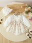 Vestido Floral Vintage para Bebé Niña con Gorro | Vestido Elegante para Bautizo y Cumpleaños