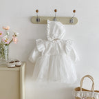 Vestido con gorro  Ivory Encaje y Tul – Elegancia Atemporal