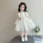 Vestido de Manga Larga en Encaje Floral Marfil con Cuello Alto para Niña | Vestido | Ropa de bebé y niña | El Closet de Emma