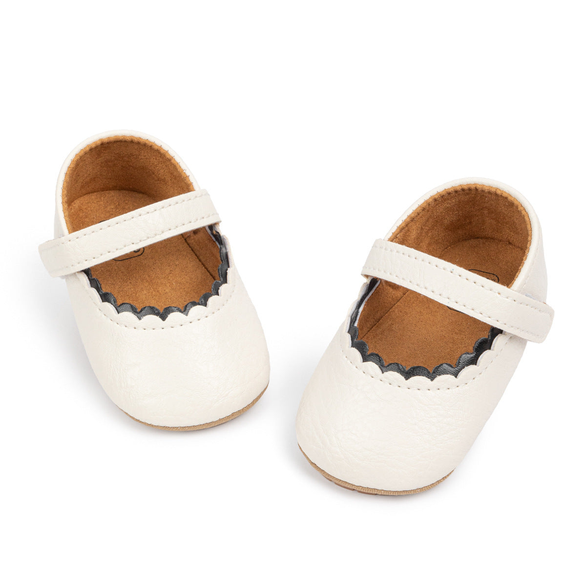 Zapatos para Bebé Niña Color Marfil con Correa | Elegantes para Bautizo y Fiesta
