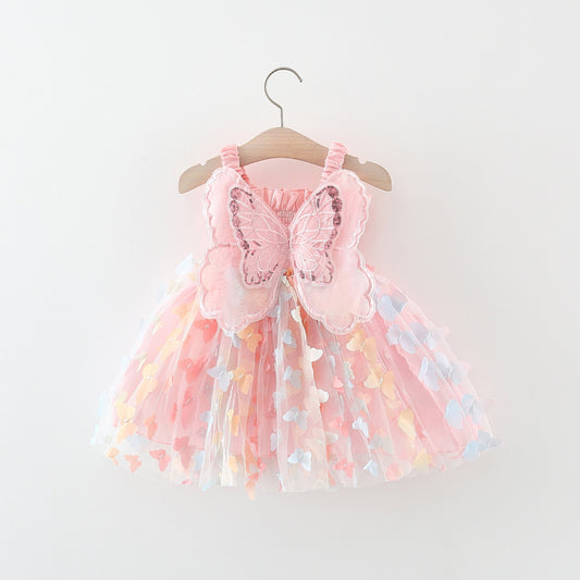 Vestido de Tul con Apliques de Mariposas y Alas – Modelo Butterfly Dreams