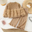 Set Otoñal de Punto con Textura Peluche – Color Caramelo