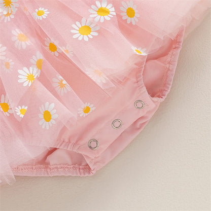 Body Vestido Rosa con Margaritas – Modelo Daisy Love