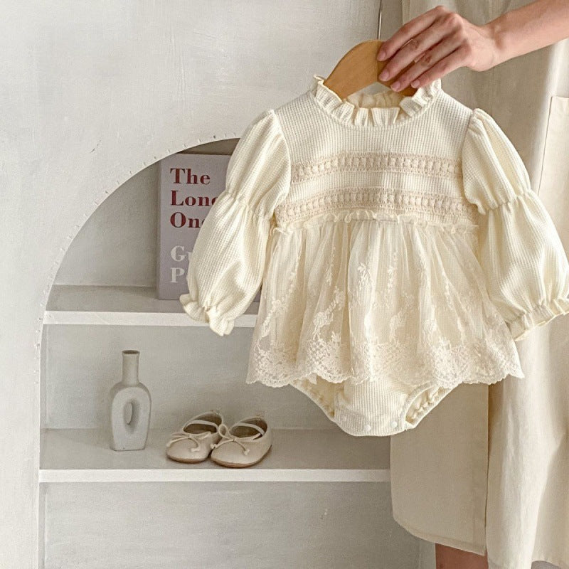 Enterizo Vintage con Encaje Floral