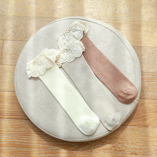 Medias Elegantes con Encaje Floral