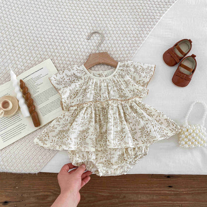 Enterizo Vintage Floral – Dulzura natural para tu bebé