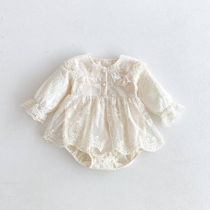 Vestido “Encanto de Encaje” – Pura dulzura y elegancia para tu bebé