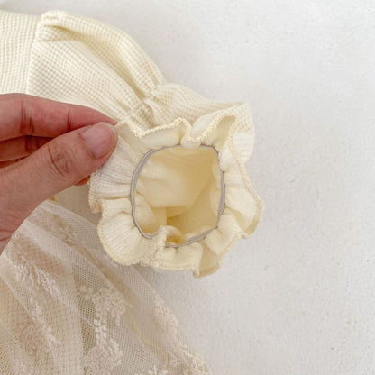 Enterizo Vintage con Encaje Floral