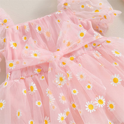 Body Vestido Rosa con Margaritas – Modelo Daisy Love